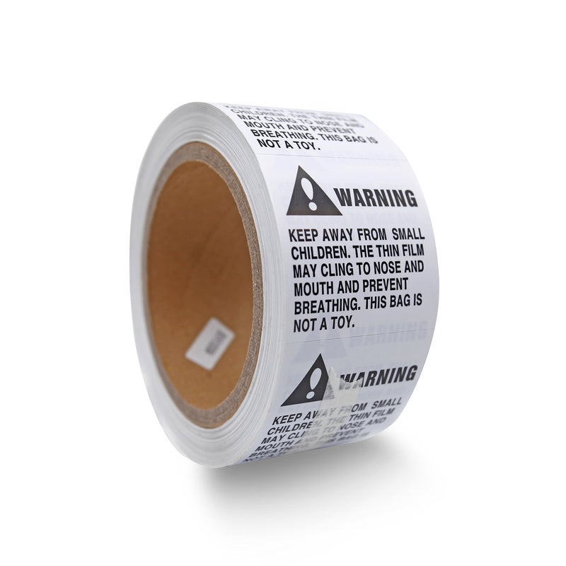 44LLC Suffocation Warning Keep Away from Children Stickers - 5 Rolls/2500 Labels - Image 3